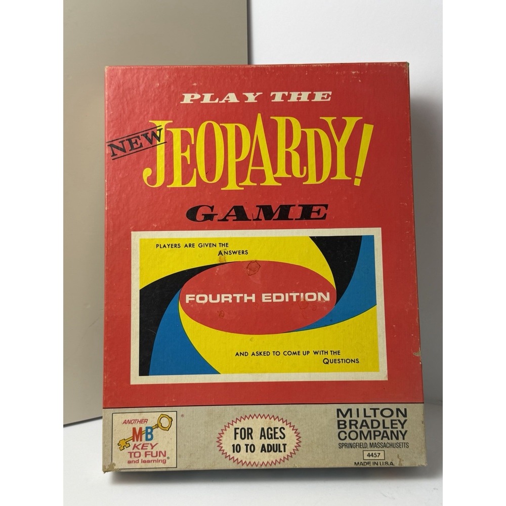 1964 Milton Bradley Jeopardy Game Fourth Edition Vintage